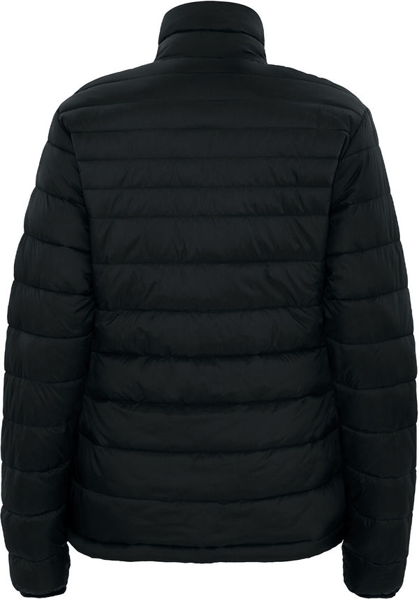 Am image of a Custom Dryframe Essential Puffy Ladies Jacket in Black!
