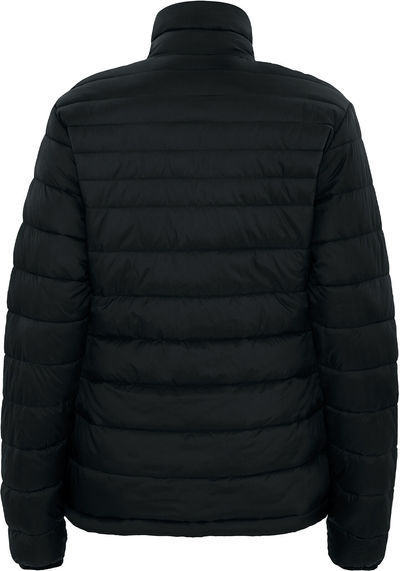 Am image of a Custom Dryframe Essential Puffy Ladies Jacket in Black!