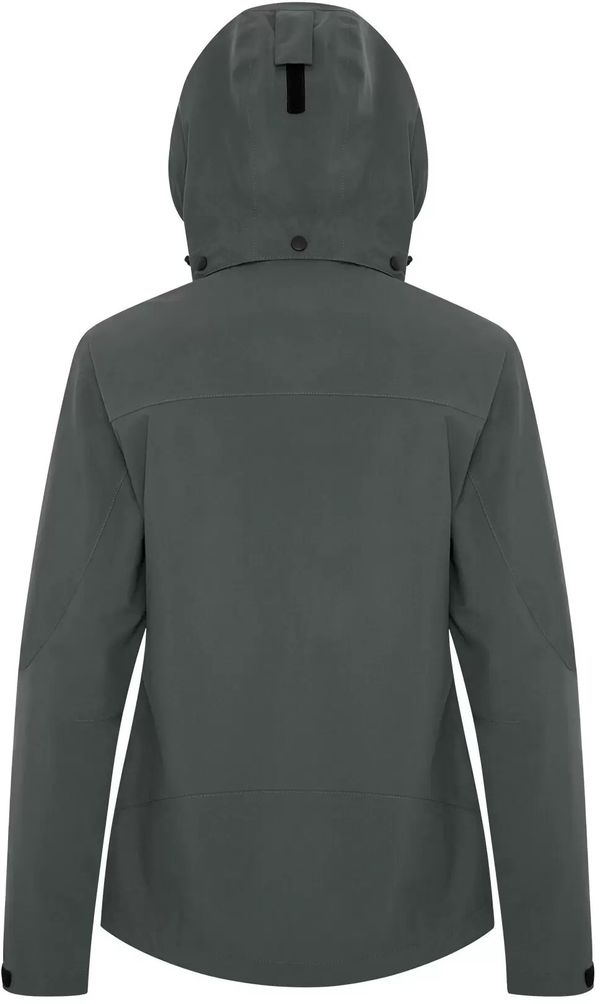 An image of a Custom Dryframe Tri Tech Hard Shell Ladies Jacket in Asphalt!