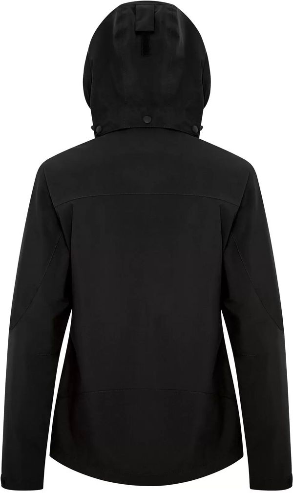 An image of a Custom Dryframe Tri Tech Hard Shell Ladies Jacket in Black!