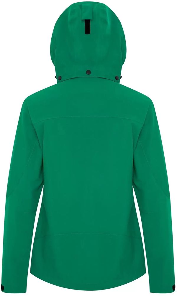An image of a Custom Dryframe Tri Tech Hard Shell Ladies Jacket in Emerald!