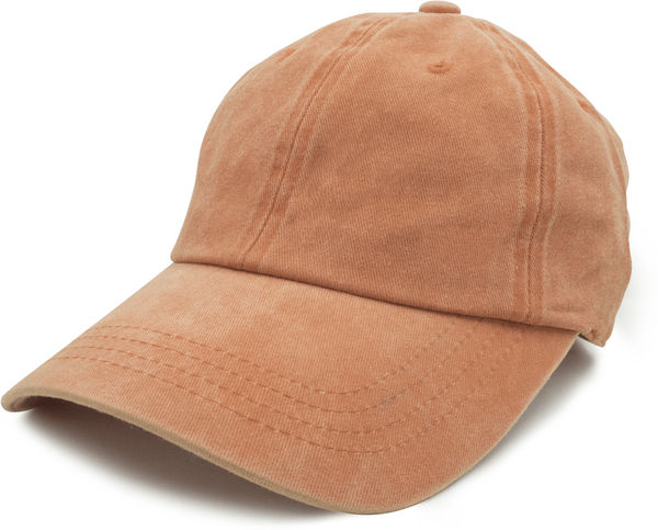 Am image of a Custom Nissi Pigment Dye Cap in Orange!