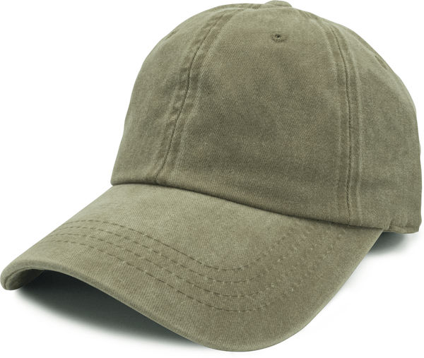 Am image of a Custom Nissi Pigment Dye Cap in Dark Beige!