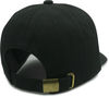 Am image of a Custom Nissi Washed Cotton Flat Bill Cap in Black!