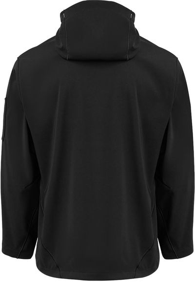 Am image of a Custom Dickies Protect Hooded Jacket in Black!