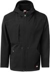 Am image of a Custom Dickies Protect Hooded Jacket in Black!