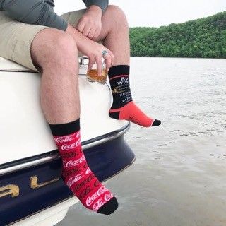 An image of custom dress socks that you can decorate your logo on!