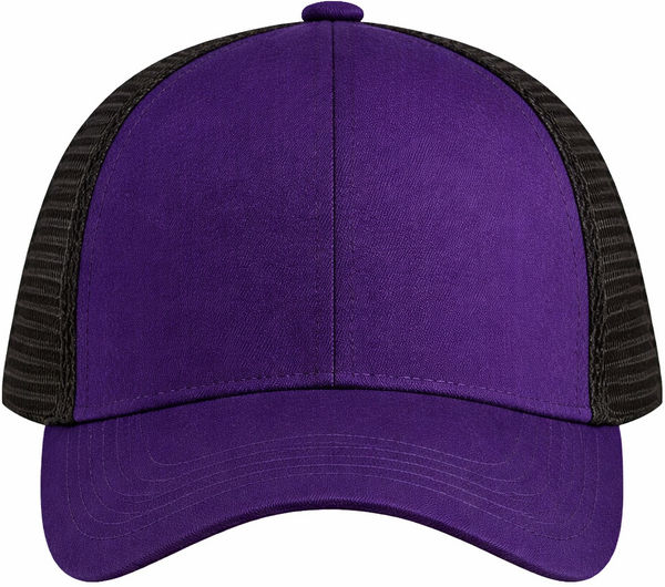 An image of a Custom Econscious Eco Trucker Organic Recycled Hat in Beetroot/Black!