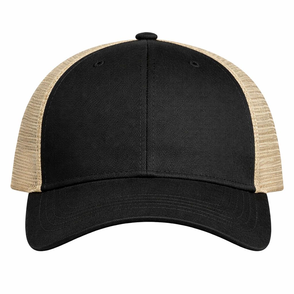 Econscious Eco Trucker Organic Recycled Hat in Black/Oyster