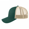 An image of a Custom Econscious Eco Trucker Organic Recycled Hat in Emerald Forest/Oyster!