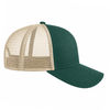 An image of a Custom Econscious Eco Trucker Organic Recycled Hat in Emerald Forest/Oyster!