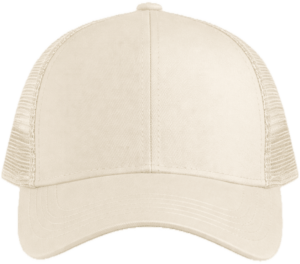 An image of a Custom Econscious Eco Trucker Organic Recycled Hat in Oyster/Oyster!