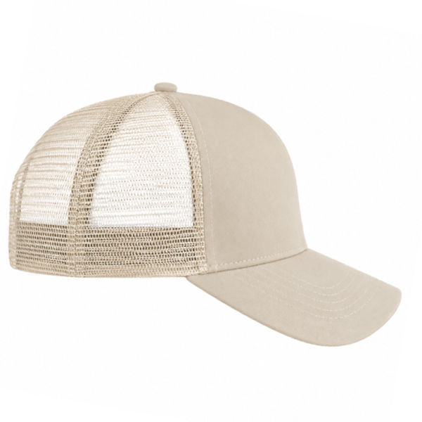 An image of a Custom Econscious Eco Trucker Organic Recycled Hat in Oyster/Oyster!