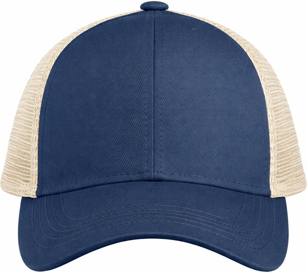 An image of a Custom Econscious Eco Trucker Organic Recycled Hat in Pacific/Oyster!