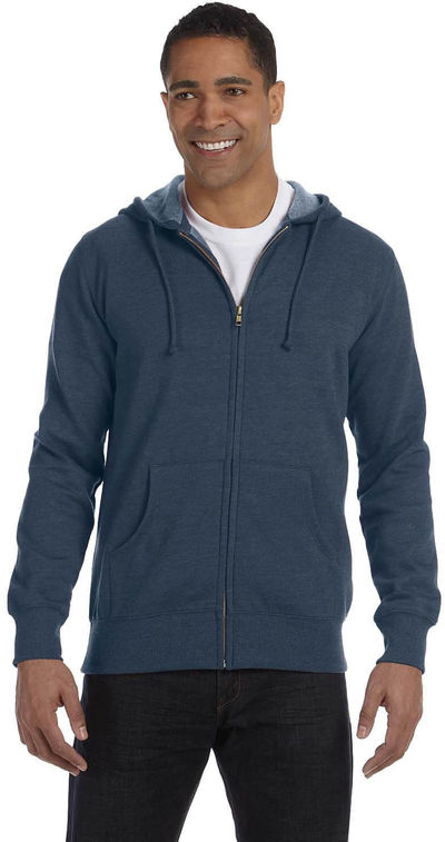 An image of a Custom Econscious Men's 7 oz. Organic Recycled Heathered Full Zip Hood!