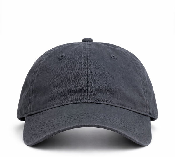 An image of a Custom Econscious Organic Cotton Twill Unstructured Baseball Hat in Charcoal!