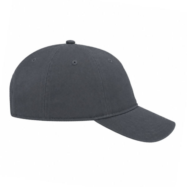 An image of a Custom Econscious Organic Cotton Twill Unstructured Baseball Hat in Charcoal!