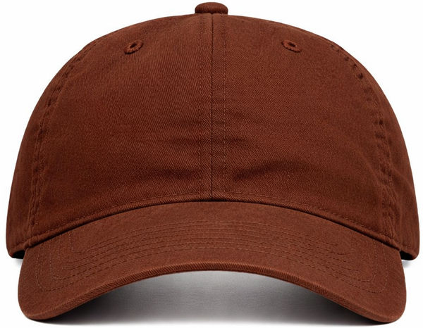 An image of a Custom Econscious Organic Cotton Twill Unstructured Baseball Hat in Earth!