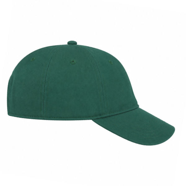 An image of a Custom Econscious Organic Cotton Twill Unstructured Baseball Hat in Emerald Forest!