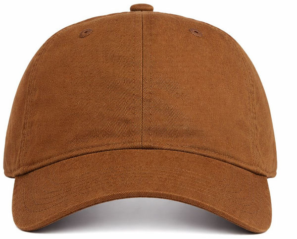 An image of a Custom Econscious Organic Cotton Twill Unstructured Baseball Hat in Legacy Brown!
