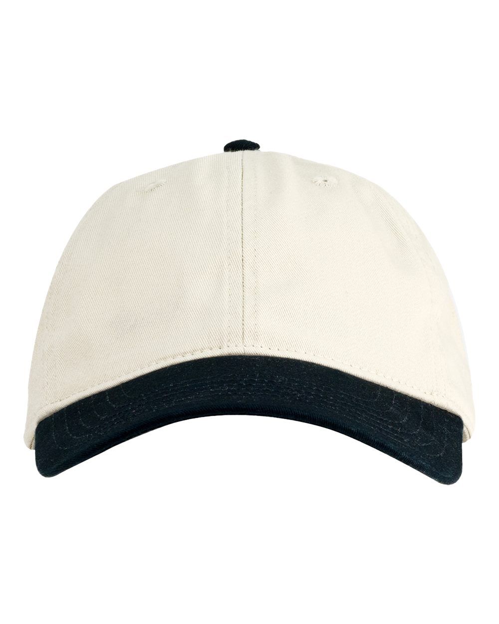Econscious Organic Cotton Twill Unstructured Baseball Hat in Oyster/Black