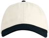An image of a Custom Econscious Organic Cotton Twill Unstructured Baseball Hat in Oyster/Black!