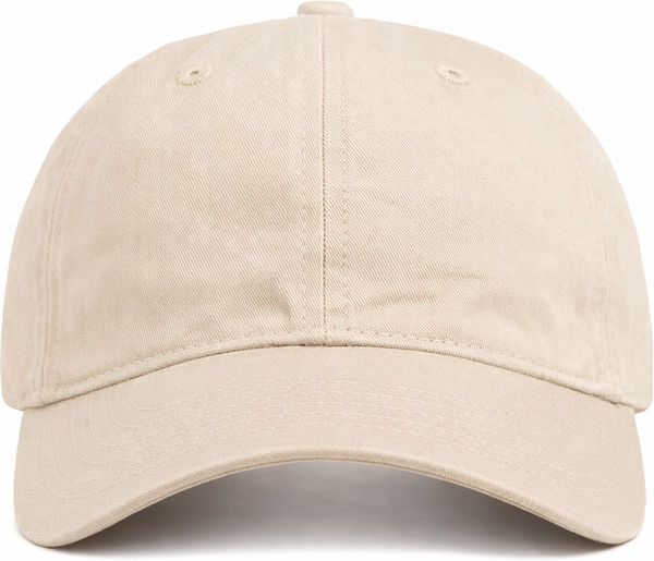 An image of a Custom Econscious Organic Cotton Twill Unstructured Baseball Hat in Oyster!