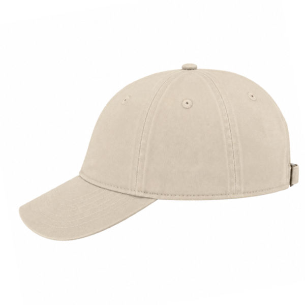 An image of a Custom Econscious Organic Cotton Twill Unstructured Baseball Hat in Oyster!