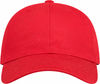 An image of a Custom Econscious Organic Cotton Twill Unstructured Baseball Hat in Red!