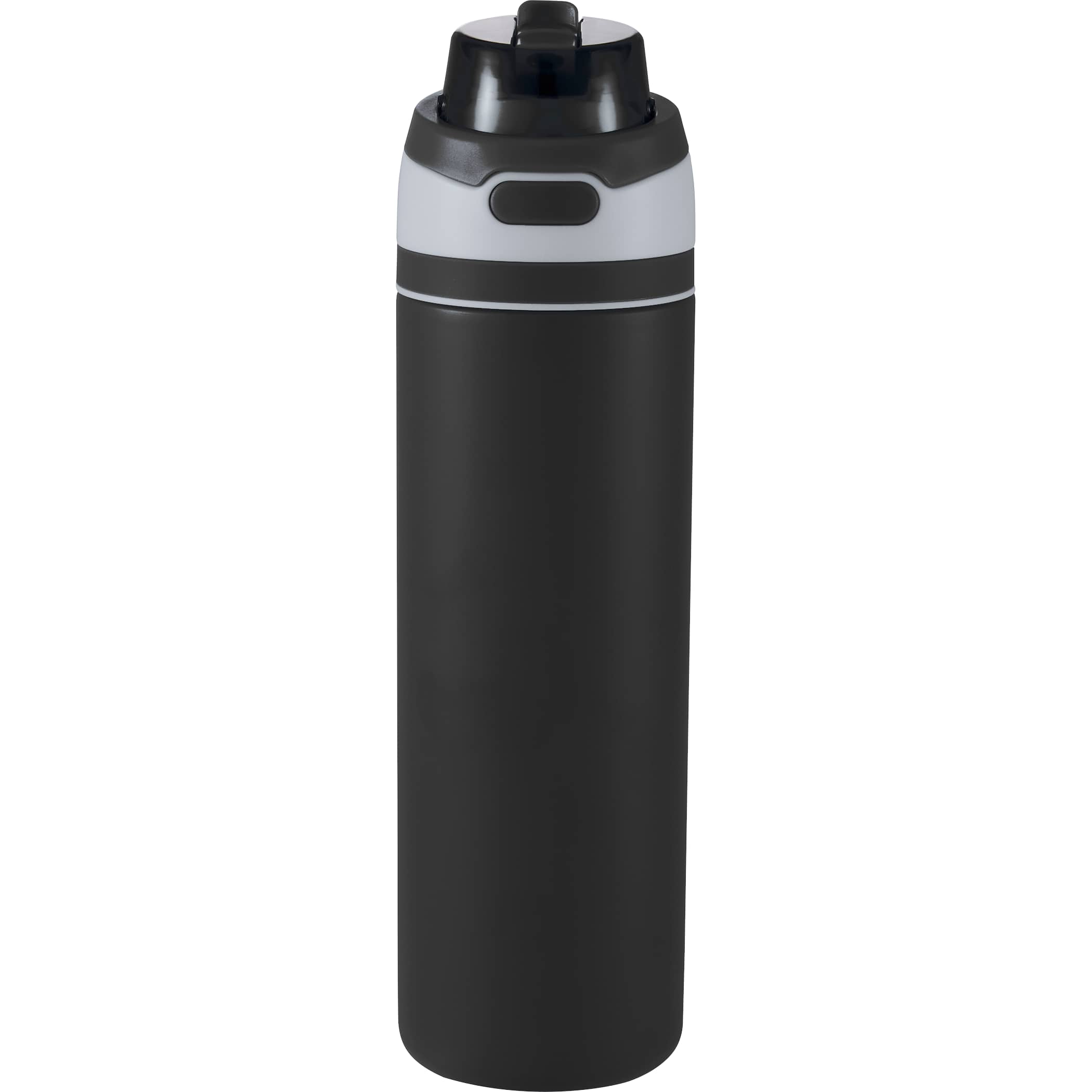 Elvin 28oz Recycled Stainless Flip Straw Bottle in Black