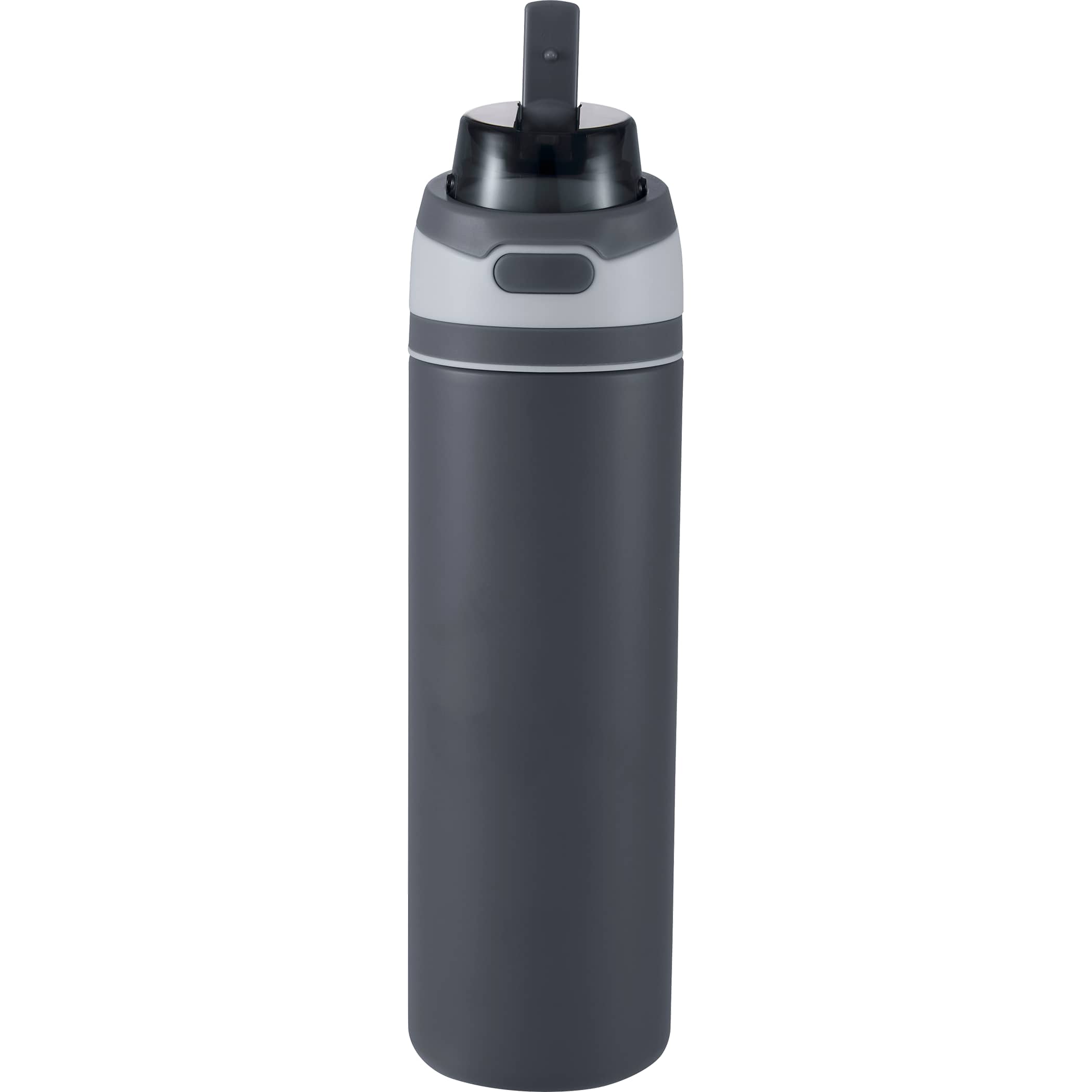 Elvin 28oz Recycled Stainless Flip Straw Bottle in Grey