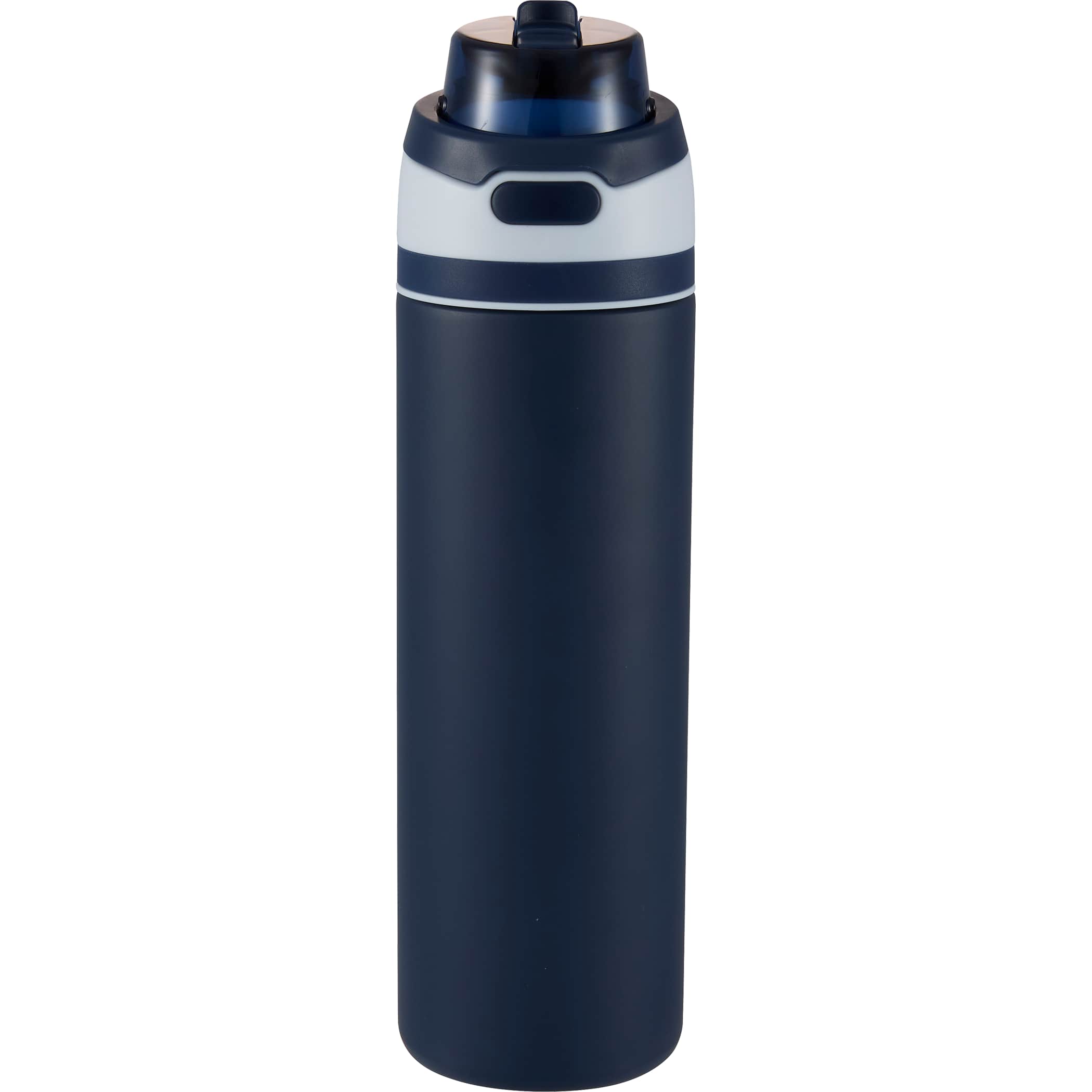 Elvin 28oz Recycled Stainless Flip Straw Bottle in Navy