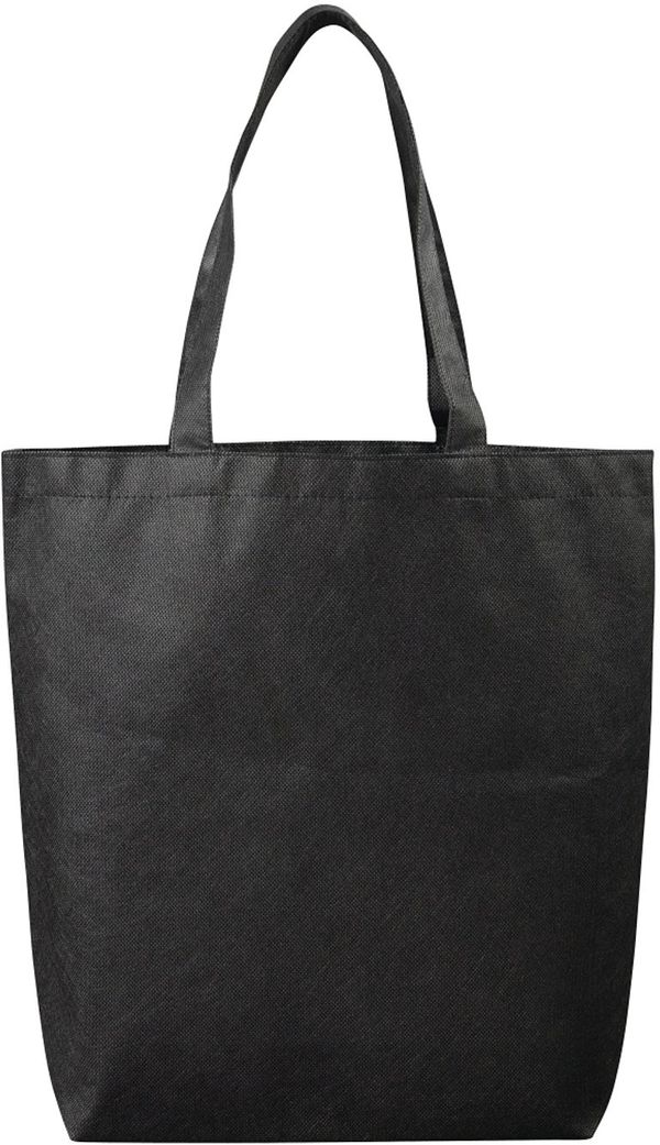 An image of a Custom Eros NonWoven Shopper Tote in Black!
