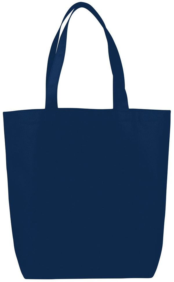 An image of a Custom Eros NonWoven Shopper Tote in Navy!