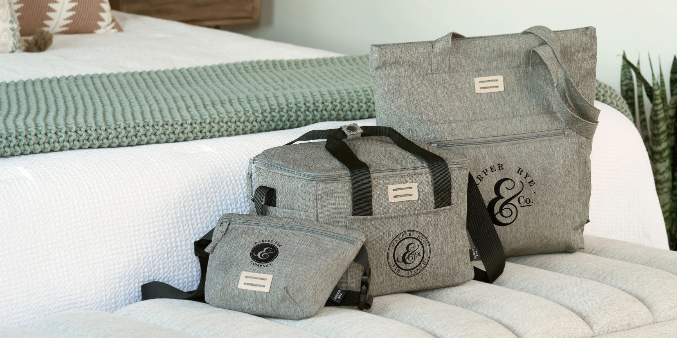 An image of eco-friendly bags that you can print your logo on!