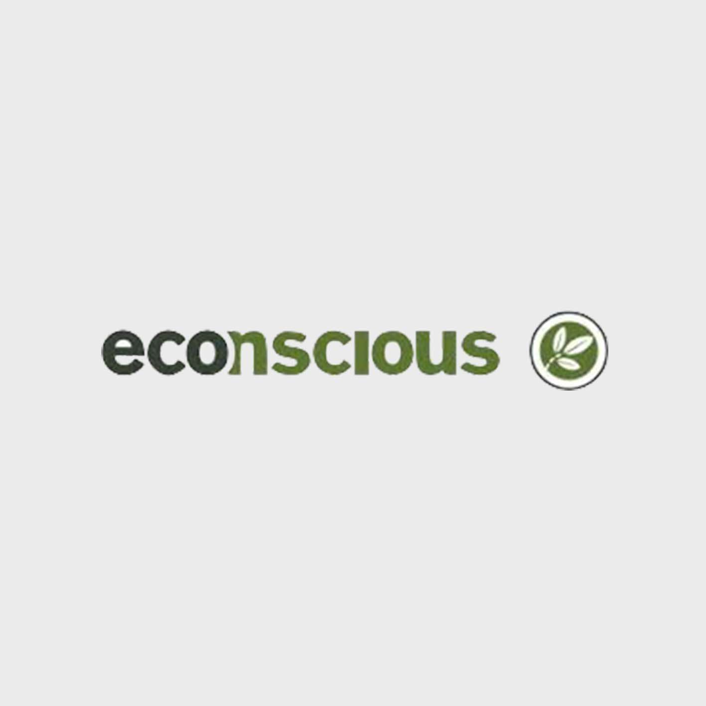 An image of the Econscious logo, a popular hoodies and sweatshirt brand that you can print your design or logo on!