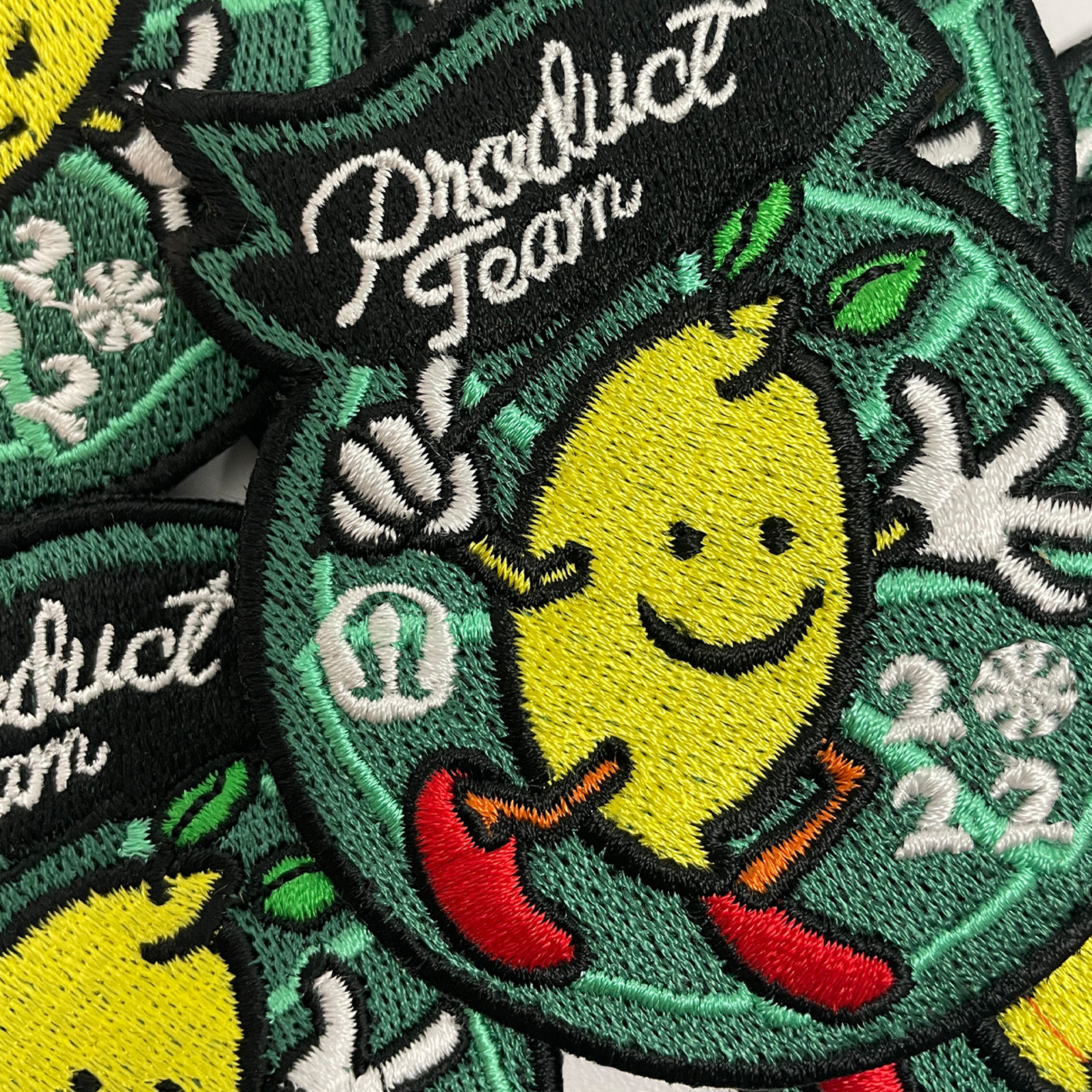 An image of a custom embroidered patch that we printed.
