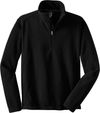Am image of a Custom Port Authority Value Fleece Quarter Zip Pullover in Black!