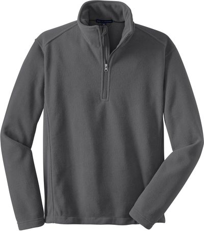 Am image of a Custom Port Authority Value Fleece Quarter Zip Pullover in Iron Grey!
