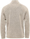 Am image of a Custom Stormtech Men's Avalante Quarter Zip Pullover in Oatmeal Heather!