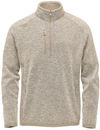 Am image of a Custom Stormtech Men's Avalante Quarter Zip Pullover in Oatmeal Heather!