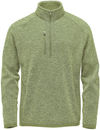 Am image of a Custom Stormtech Men's Avalante Quarter Zip Pullover in Sage Greene Heather!