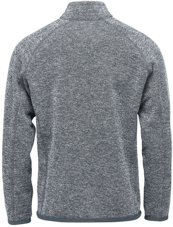 Am image of a Custom Stormtech Men's Avalante Quarter Zip Pullover in Granite Heather!