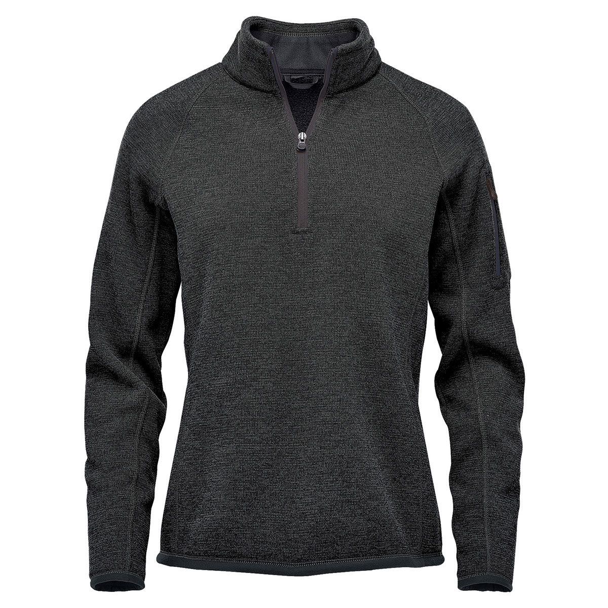 Stormtech Womens Avalante Quarter Zip Pullover in Black Heather