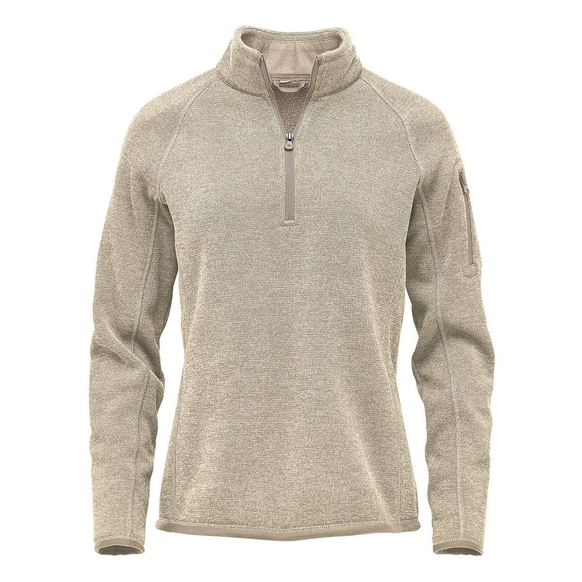 Stormtech Womens Avalante Quarter Zip Pullover in Oatmeal Heather