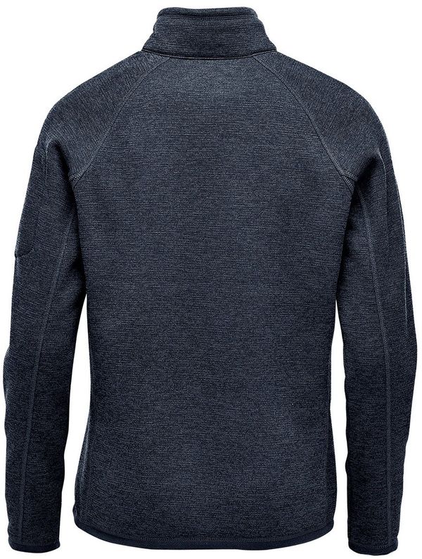 Am image of a Custom Stormtech Womens Avalante Quarter Zip Pullover in Navy Heather!