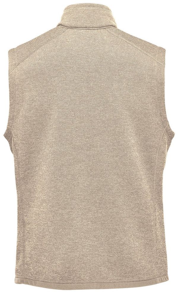 Am image of a Custom Stormtech Men's Avalante Full Zip Fleece Vest in Oatmeal Heather!