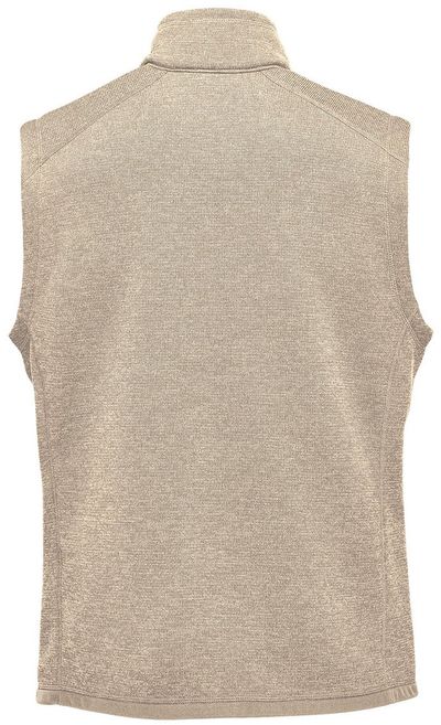 Am image of a Custom Stormtech Men's Avalante Full Zip Fleece Vest in Oatmeal Heather!