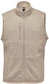 Am image of a Custom Stormtech Men's Avalante Full Zip Fleece Vest in Oatmeal Heather!