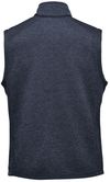 Am image of a Custom Stormtech Men's Avalante Full Zip Fleece Vest in Navy Heather!